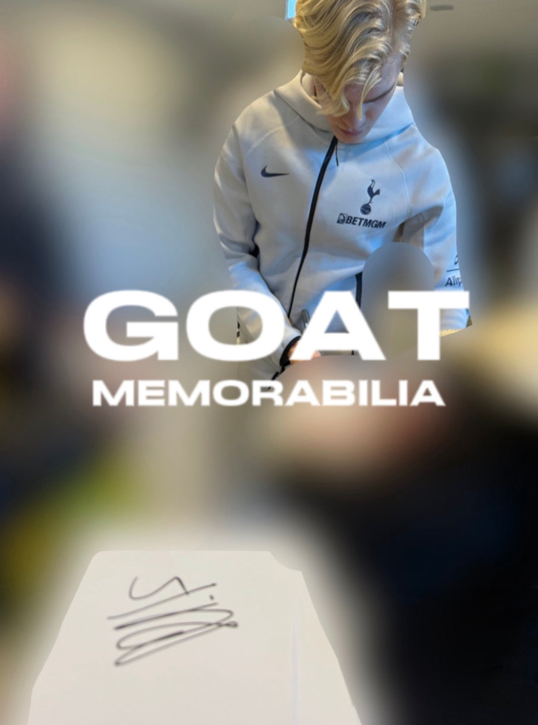 Lucas Bergvall Signed Tottenham Hotspur Mount - Comes with Proof & COA