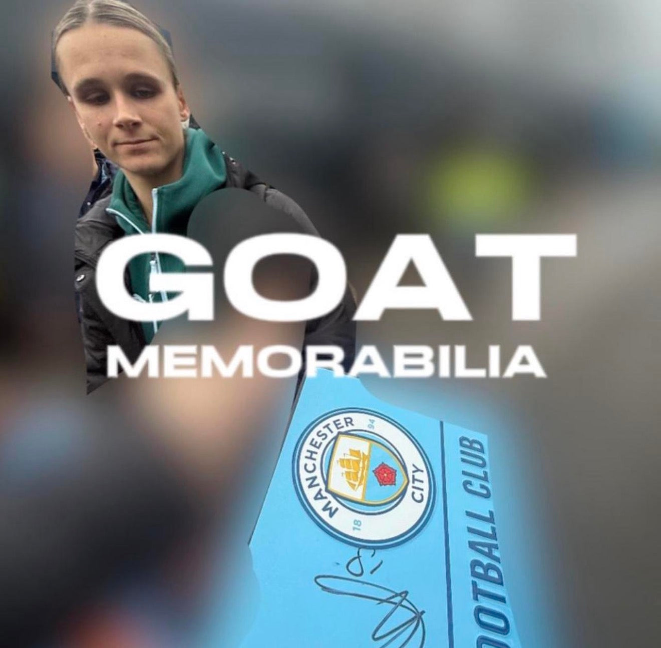 Kerstin Casparij Signed Manchester City Womens Street Sign - Comes with Proof & COA