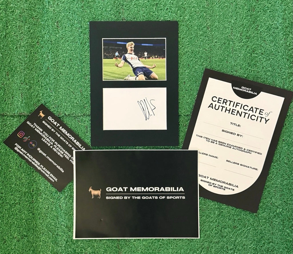 Lucas Bergvall Signed Tottenham Hotspur Mount - Comes with Proof & COA