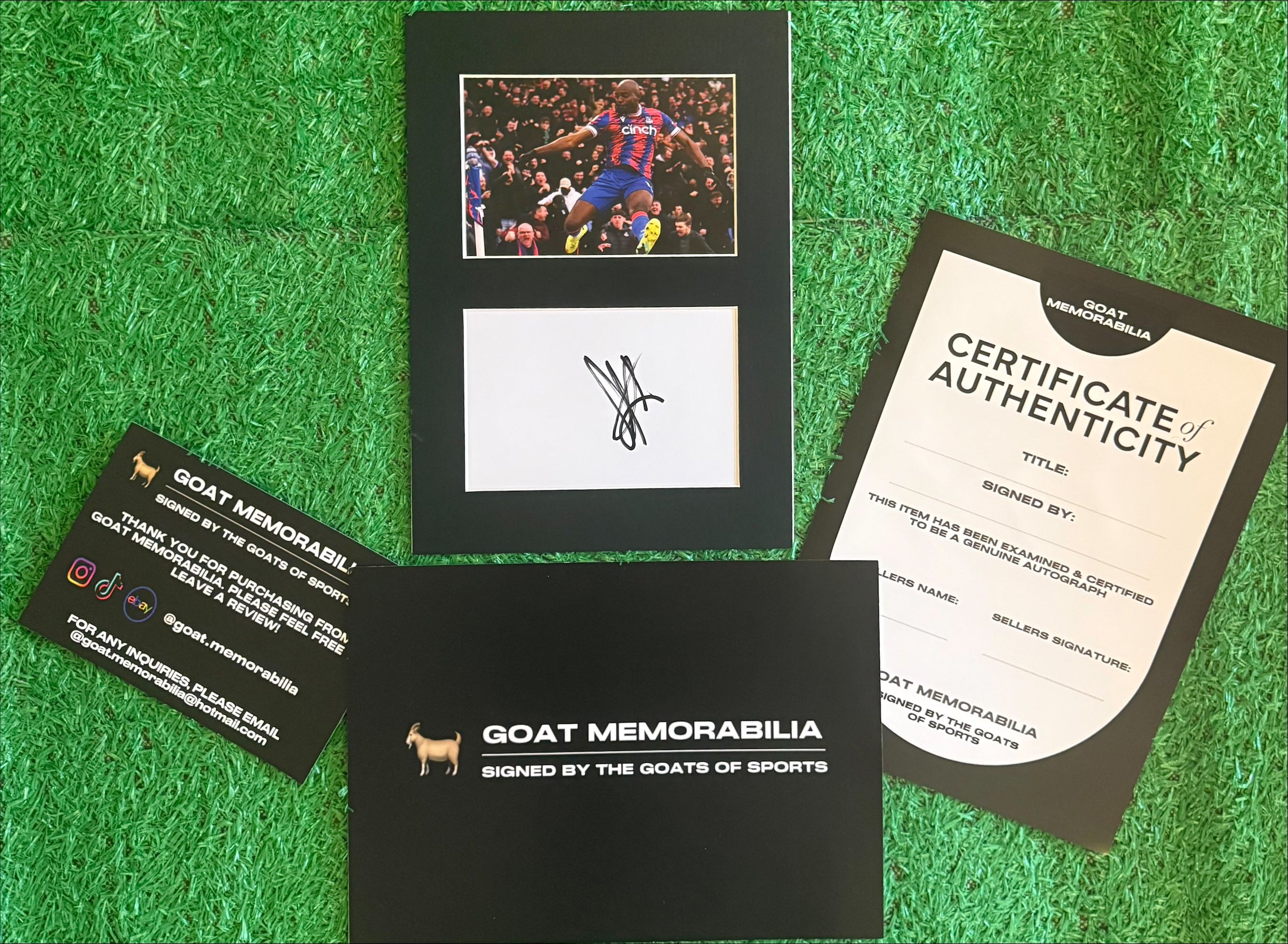 Jean-Philippe Mateta Signed Crystal Palace Mount - Comes with Proof & COA