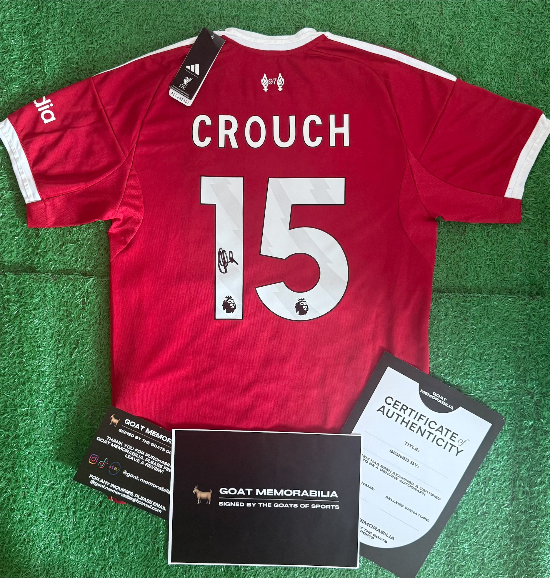 Peter Crouch Signed Liverpool Shirt - Comes with Proof & COA