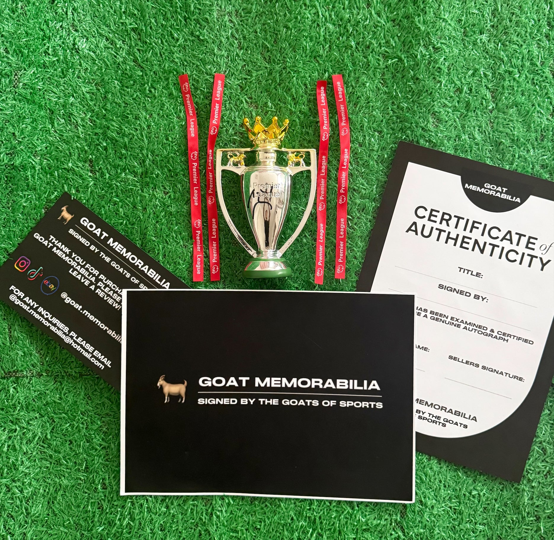 Jordan Henderson Signed Liverpool Premier League Trophy - Comes with Proof & COA