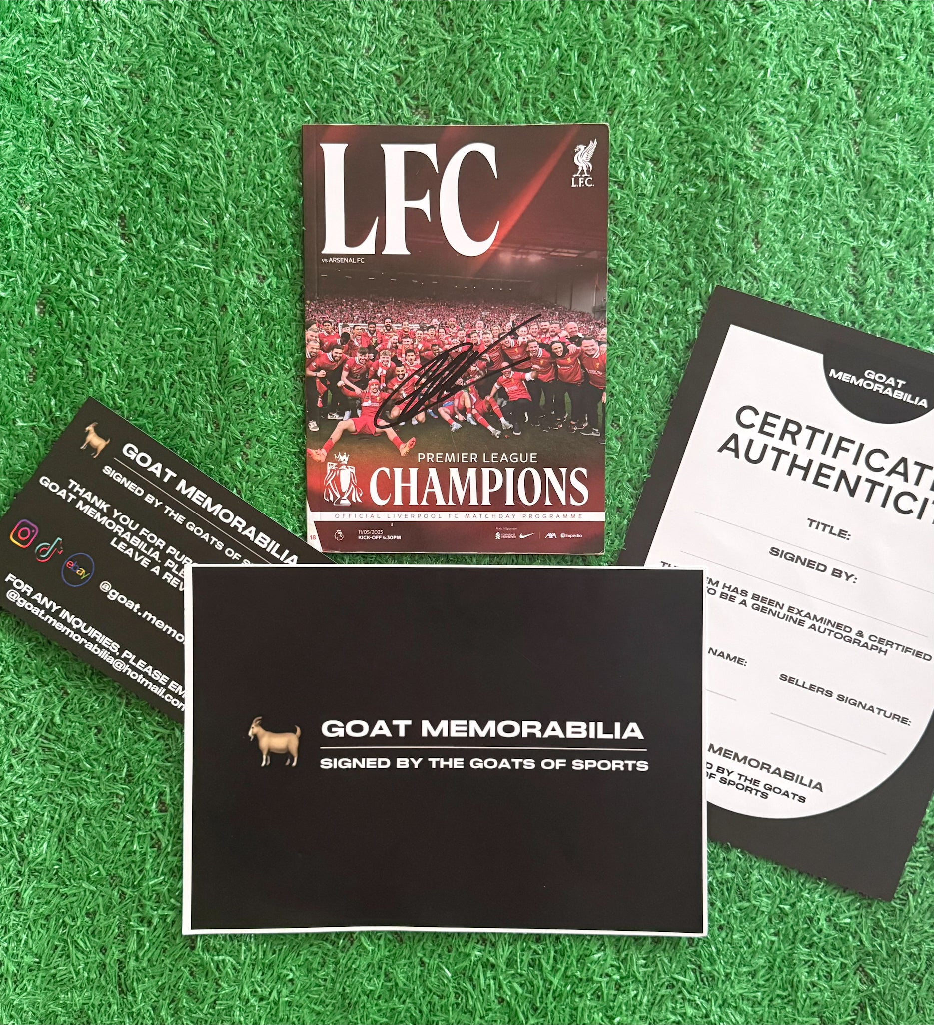 Coaimhin Kelleher Signed Liverpool CHAMPIONS Matchday Program - Comes with Proof & COA
