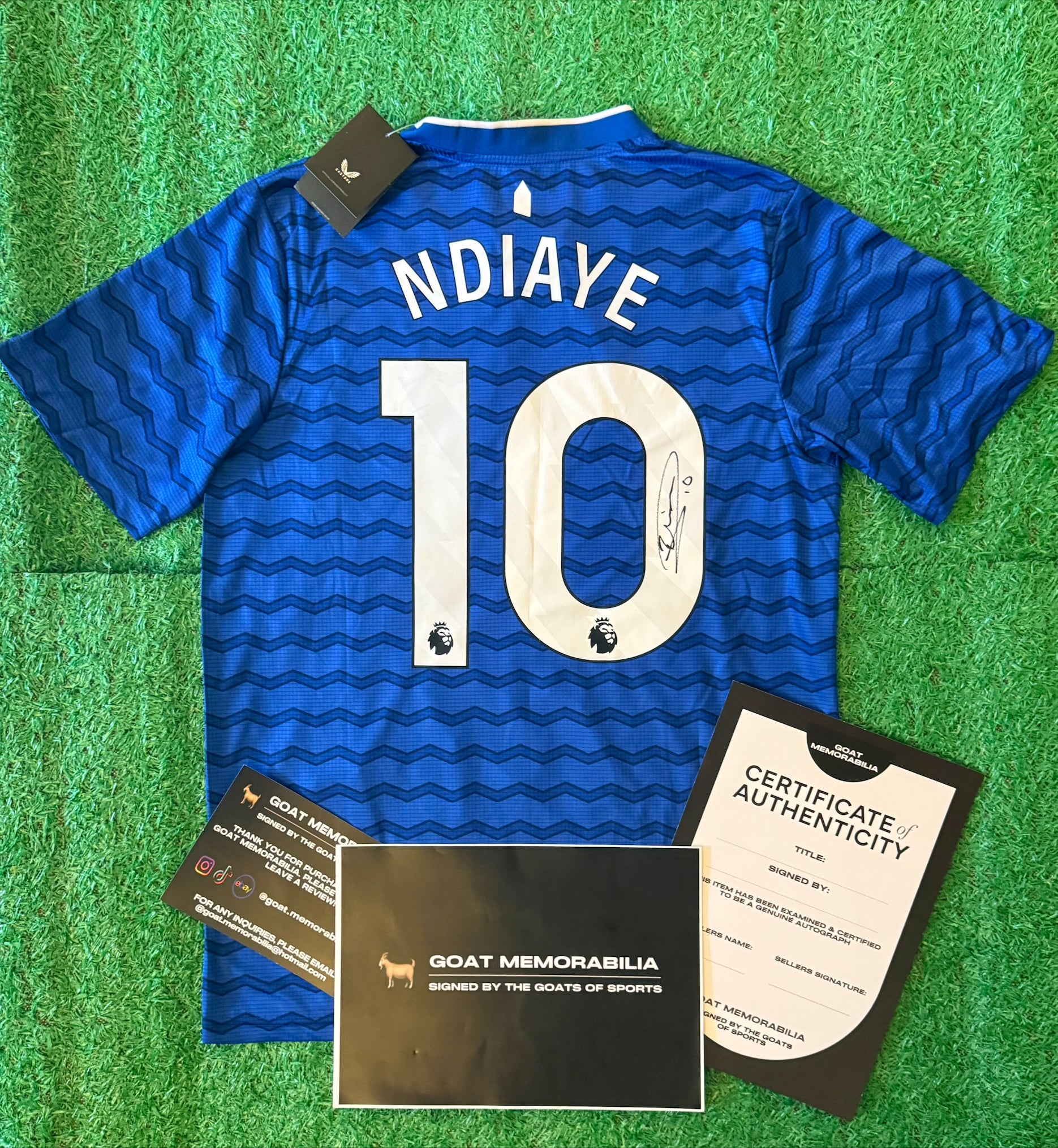 Iliman Ndiaye Signed Everton Shirt - Comes with Proof & COA
