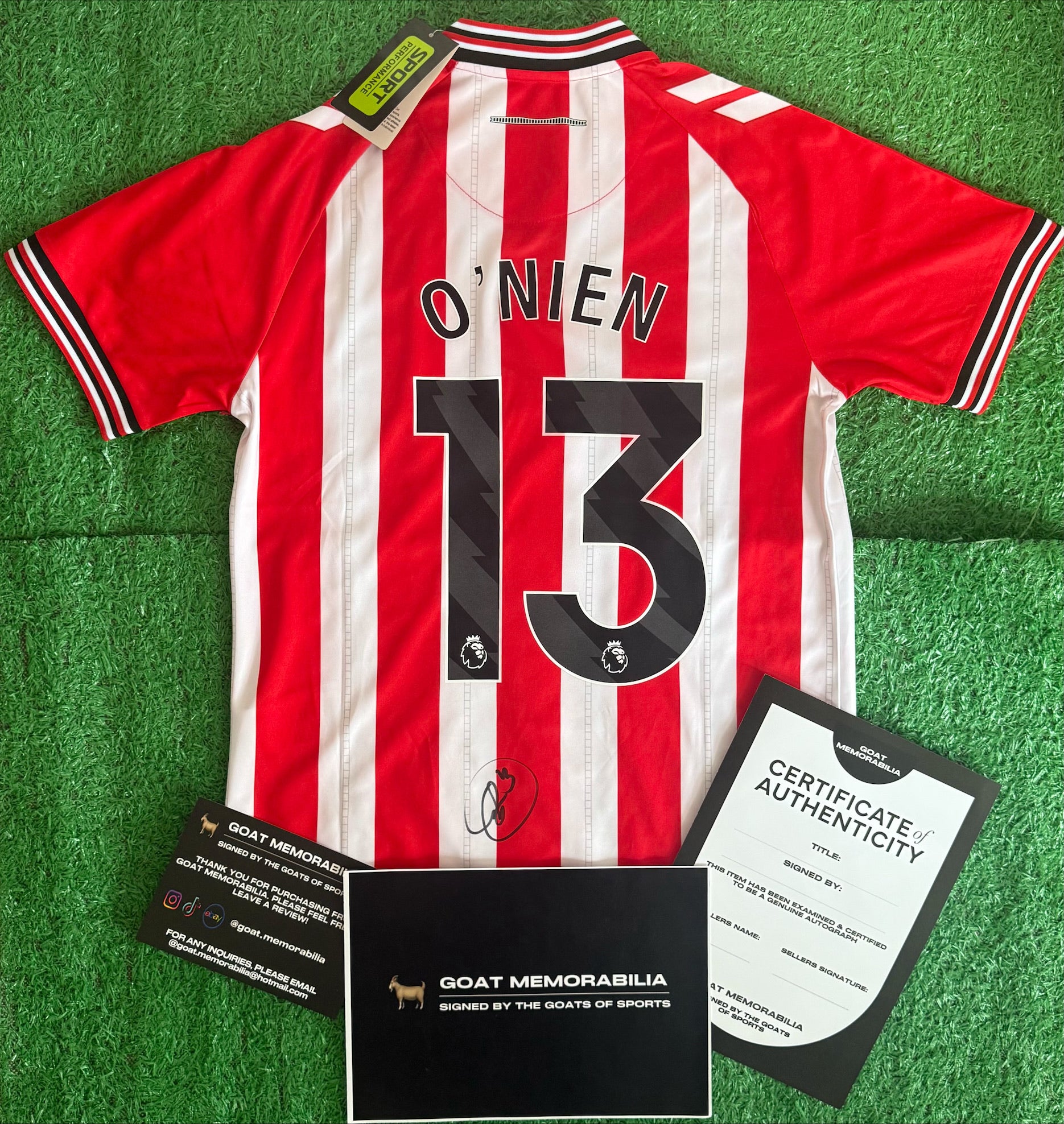 Luke O'nien Signed Sunderland Shirt - Comes with Proof & COA