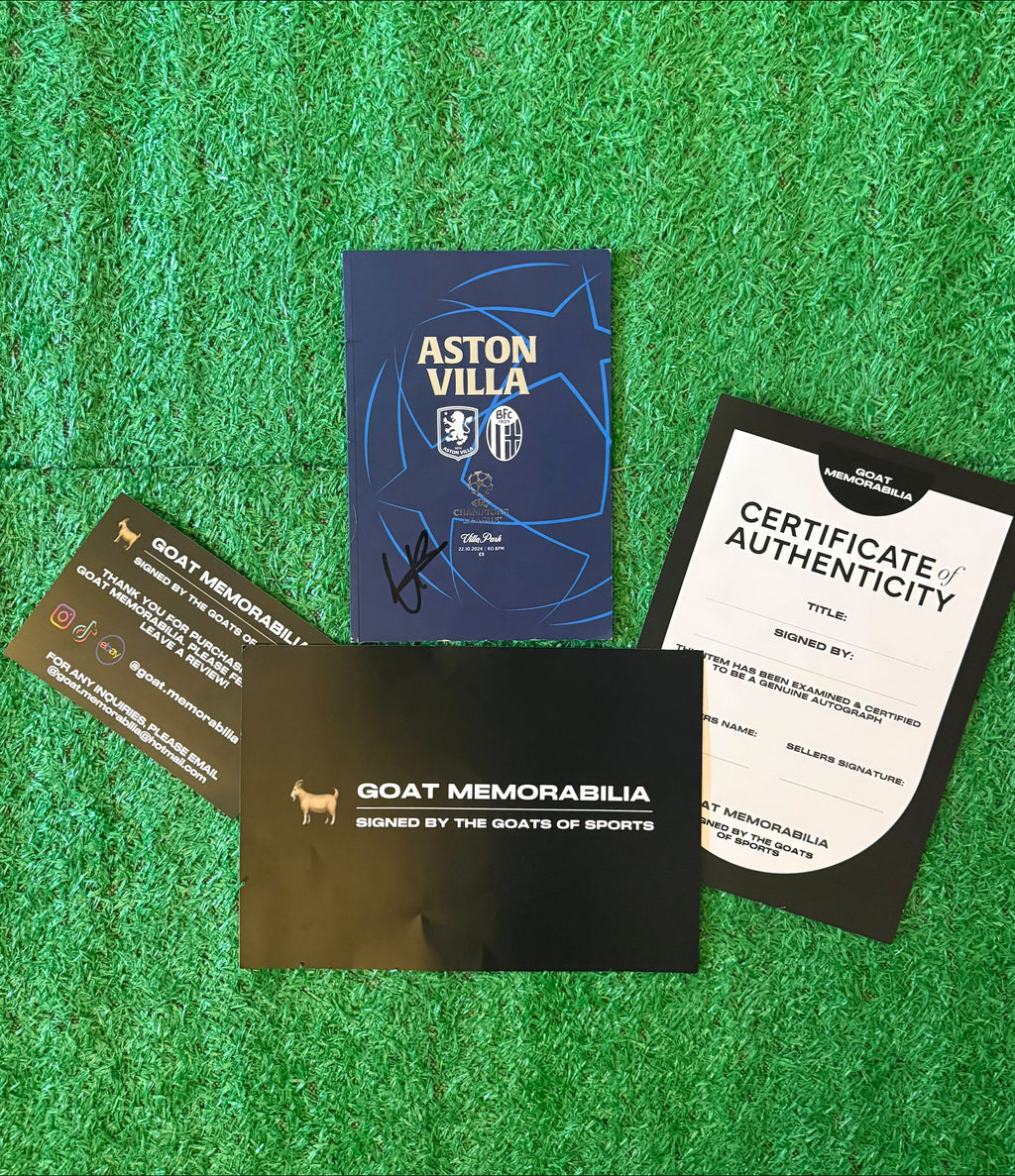 Unai Emery Signed Aston Villa Matchday Program - Comes with Proof & COA CHAMPIONS LEAGUE