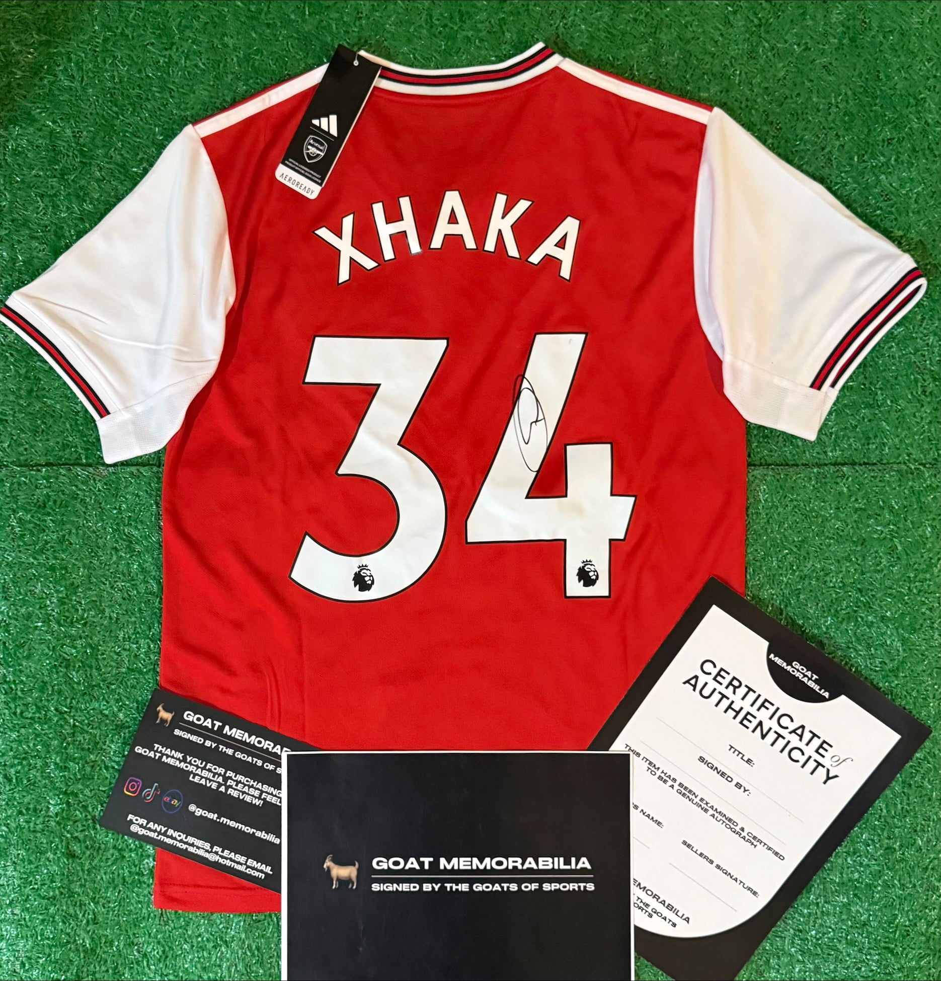 Granit Xhaka Signed Arsenal Shirt - Comes with Proof & COA