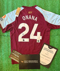 Amadou Onana Signed Aston Villa Shirt - Comes with Proof & COA