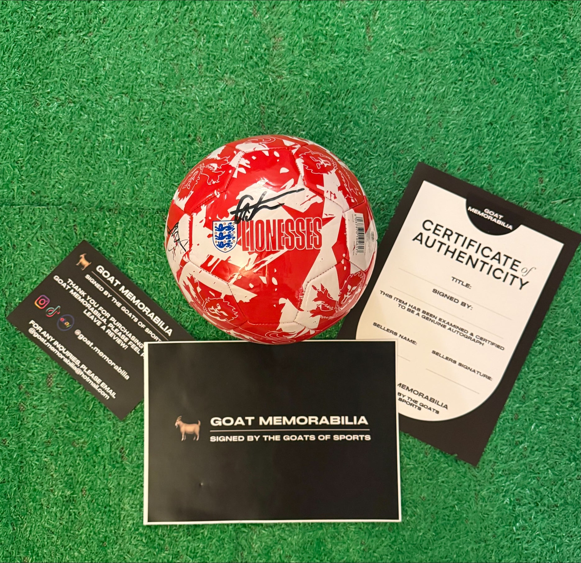 Lauren Hemp & Grace Clinton Signed Lionesses Ball - Comes with Proof & COA