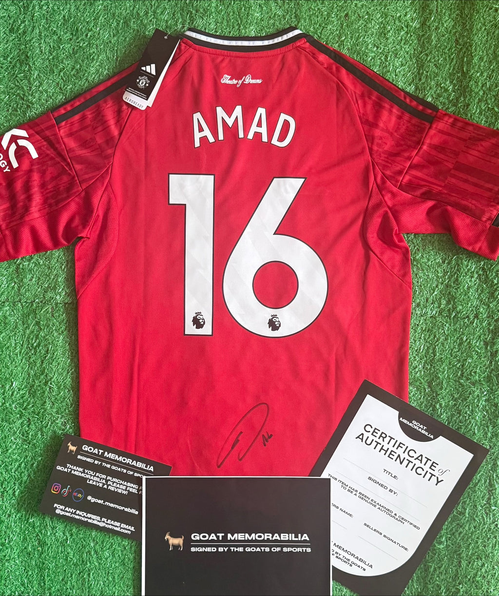 Amad Diallo Signed Manchester United Shirt - Comes with Proof & COA