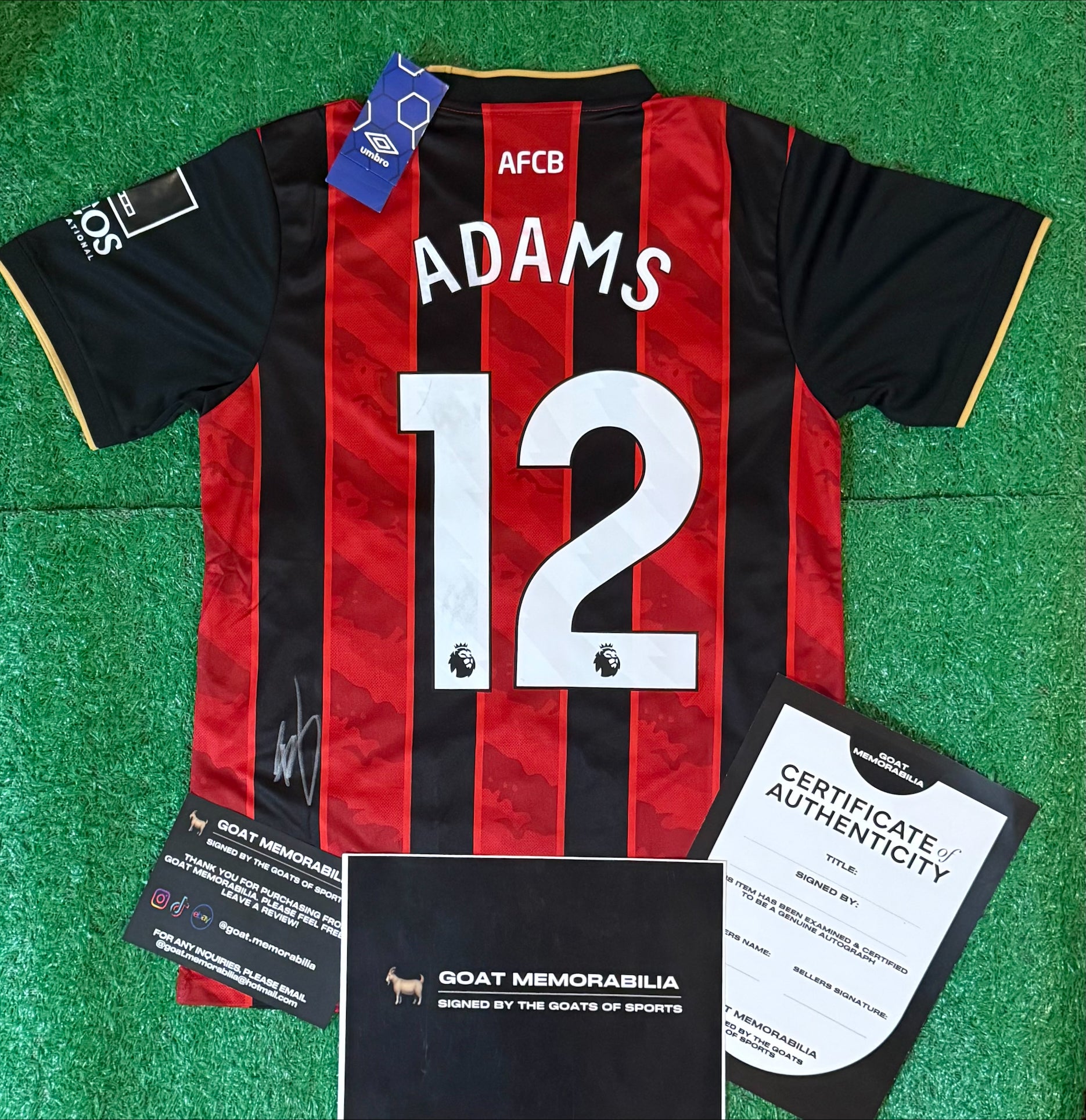 Tyler Adams Signed AFC Bournemouth Shirt - Comes with Proof & COA