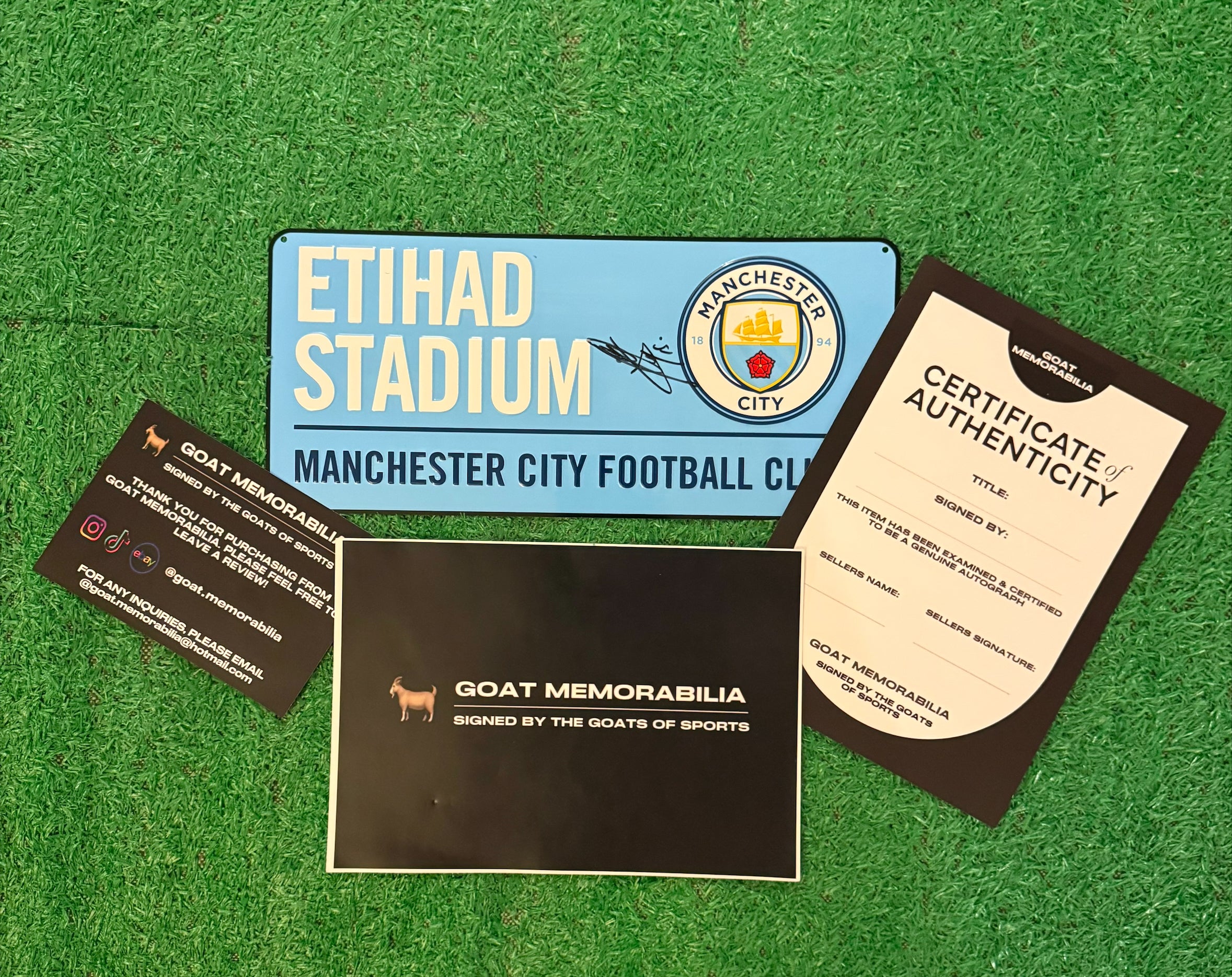 Leila Ouahabi Signed Manchester City Womens Street Sign - Comes with Proof & COA