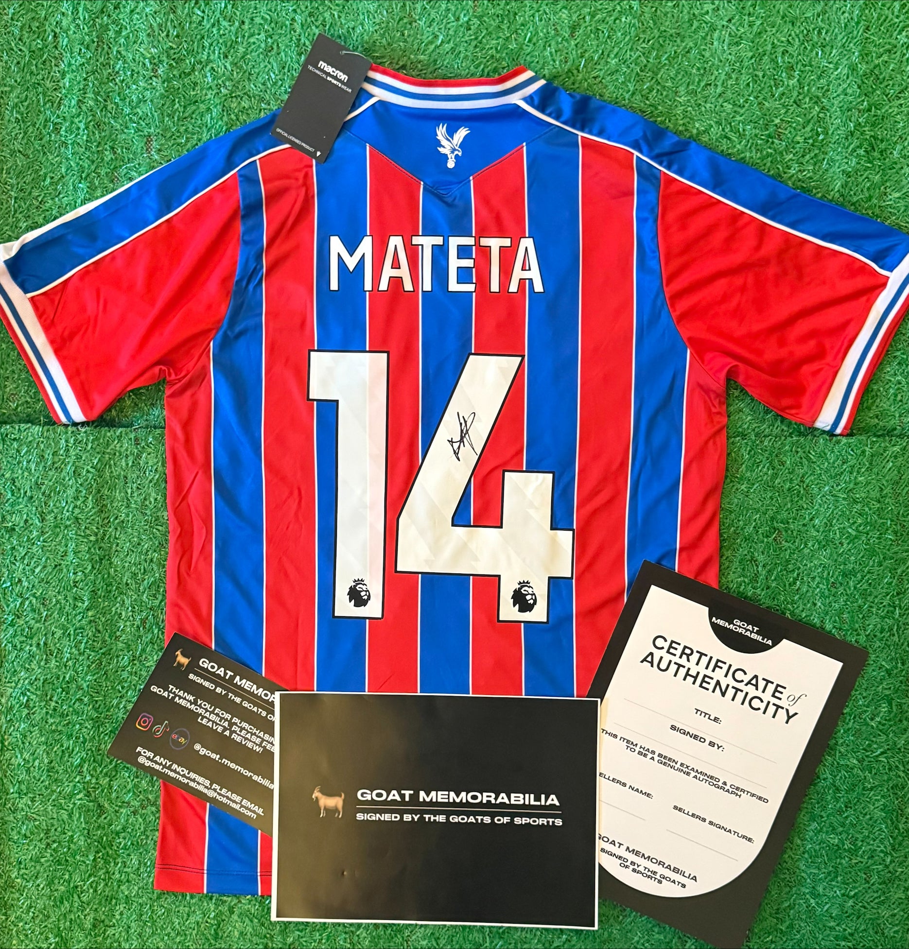 Jean-Philippe Mateta Signed Crystal Palace Shirt - Comes with Proof & COA