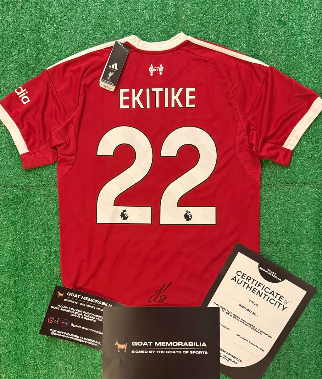 Hugo Ekitike Signed Liverpool Shirt - Comes with Certificate of Authenticity