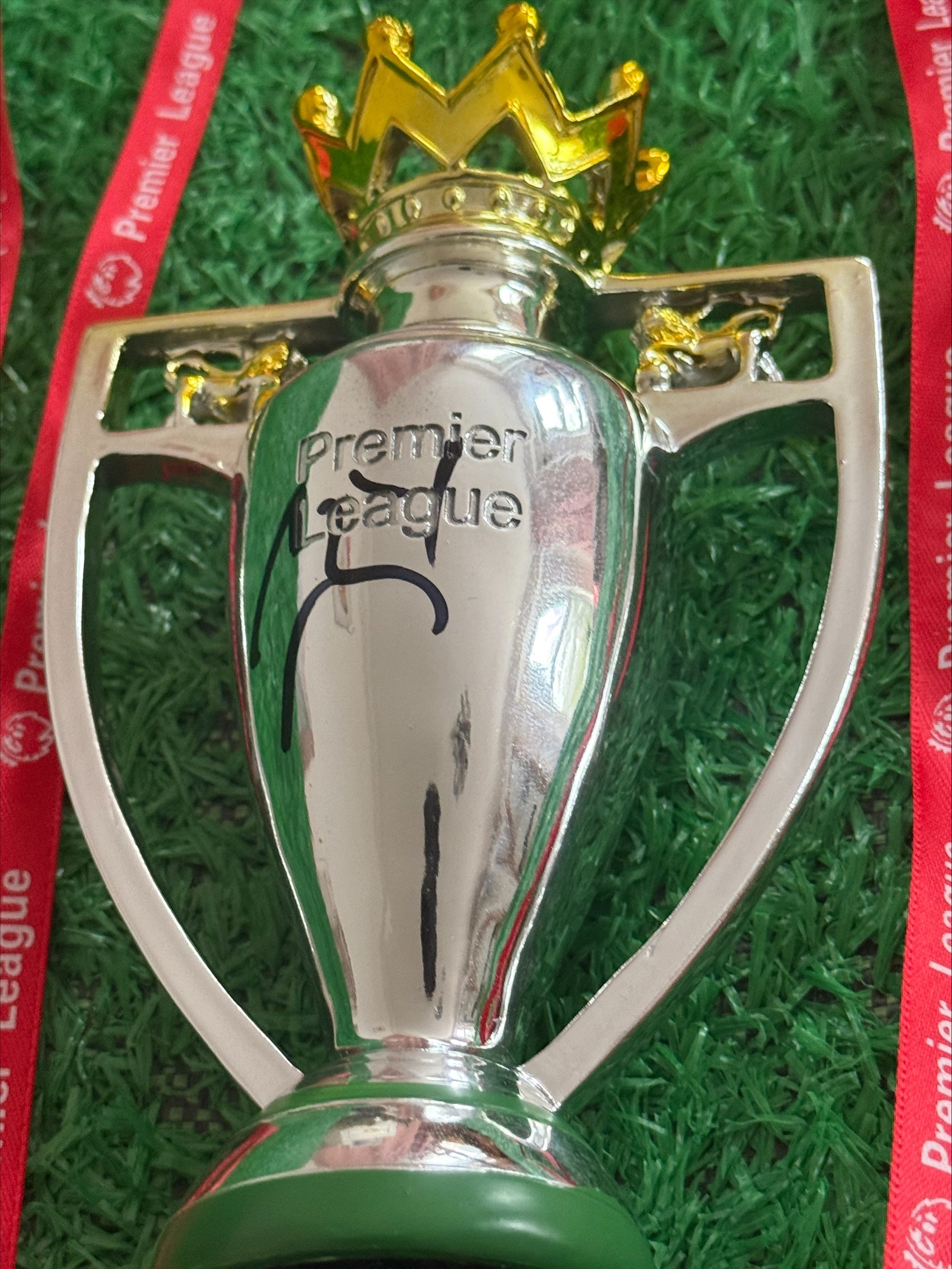 Jordan Henderson Signed Liverpool Premier League Trophy - Comes with Proof & COA