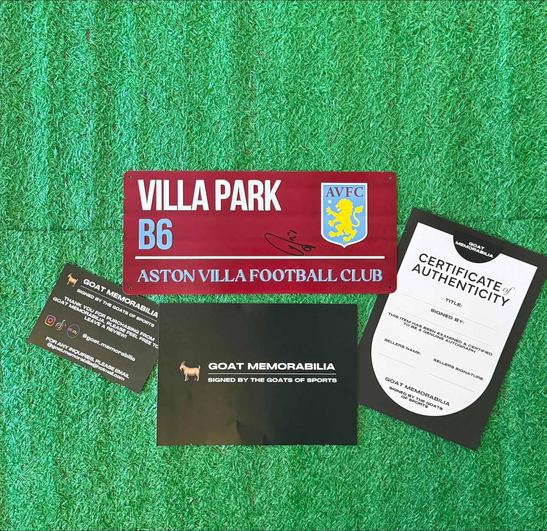 Emiliano Martinez Signed Aston Villa Street Sign - Comes with Proof & COA