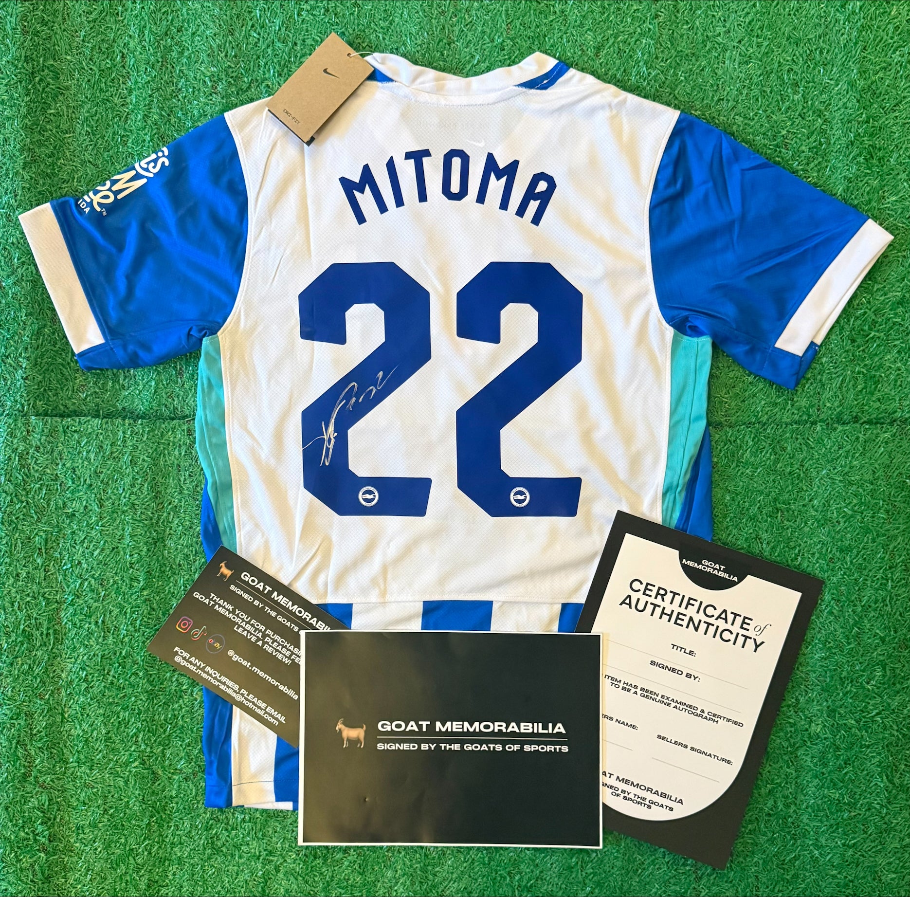 Kaoru Mitoma Signed Brighton & Hove Albion Shirt - Comes with Proof & COA