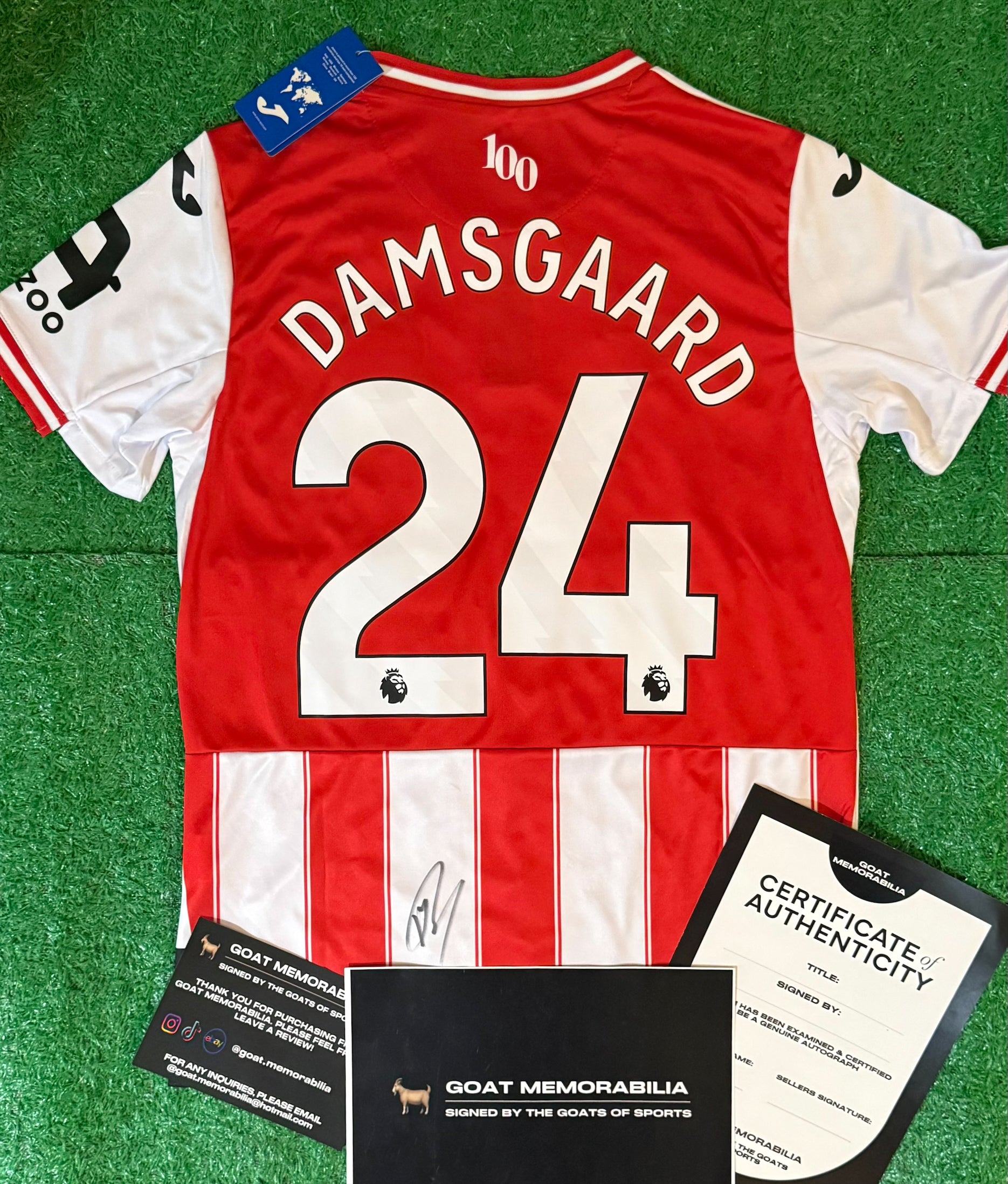 Mikkel Damsgaard Signed Shirt - Comes with Proof & COA