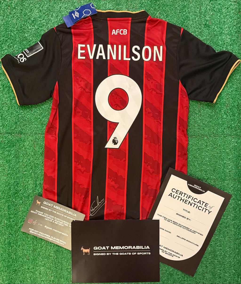 Evanilson Signed AFC Bournemouth Shirt - Comes with Proof & COA